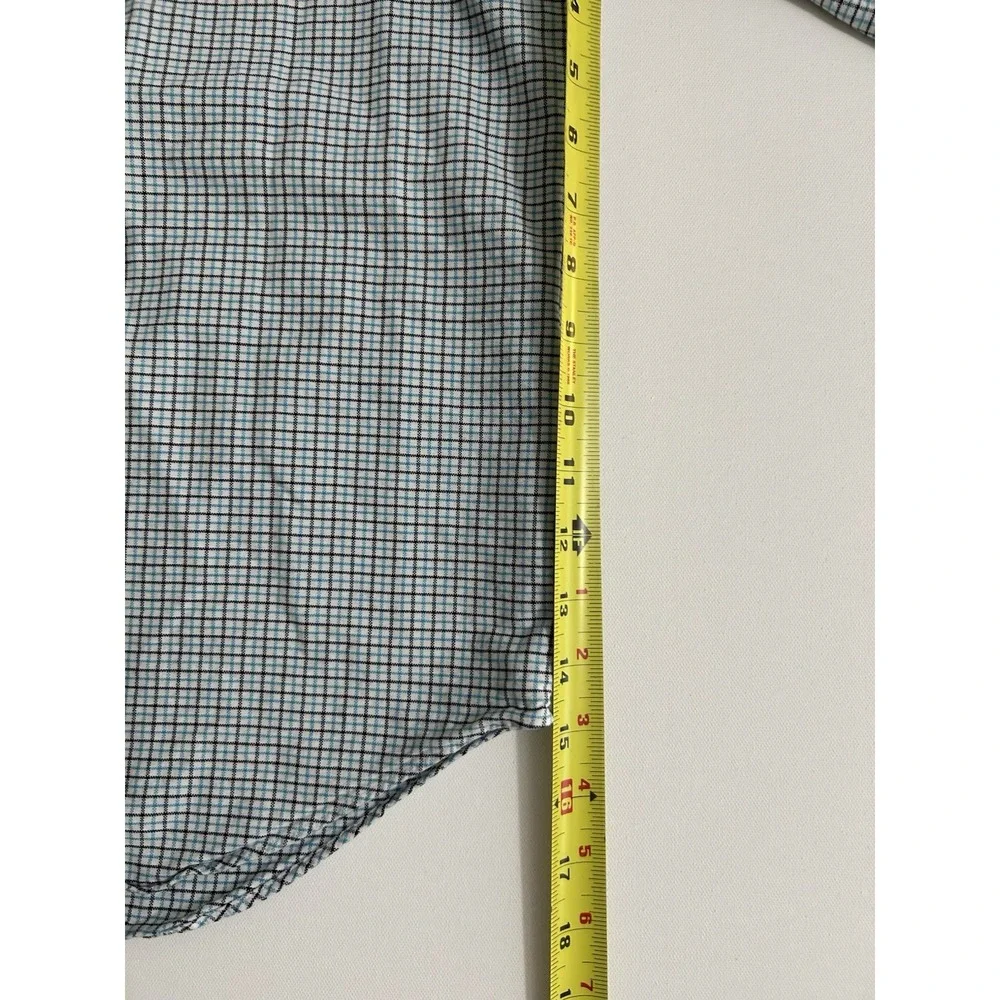 Polo Ralph Lauren Classic Fit Checkered Button Down Shirt Blue & White Large